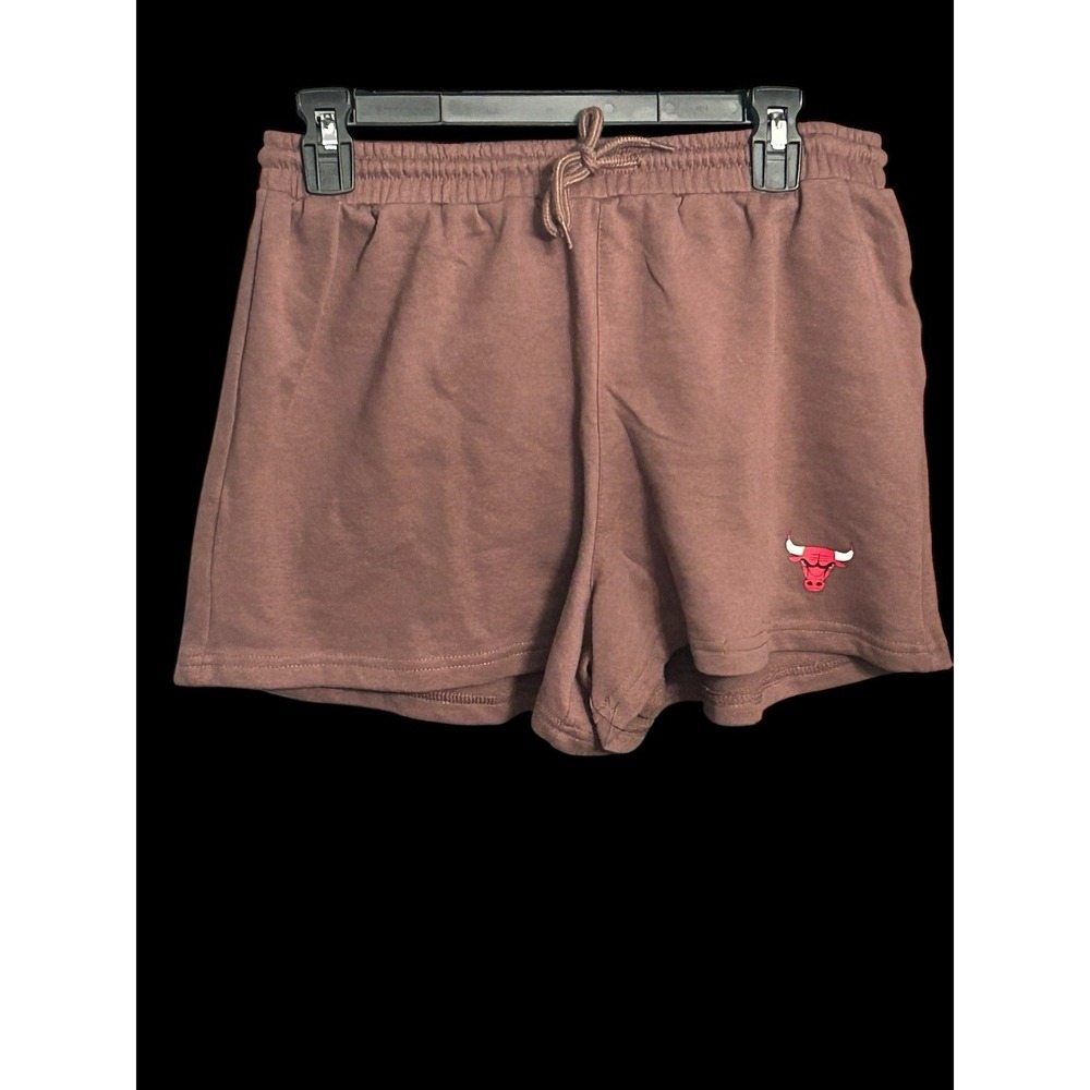 Chicago Bulls Women's Ultra Game Medium Brown Shorts Drawstring Basketball‎ NWT